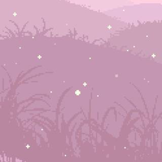 Pixel art pink wallpaper