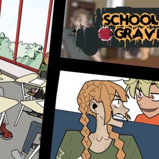 School Bus Graveyard desktop wallpaper