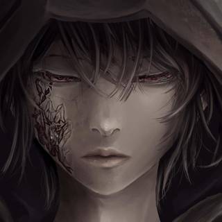 Creepy anime boy wallpaper