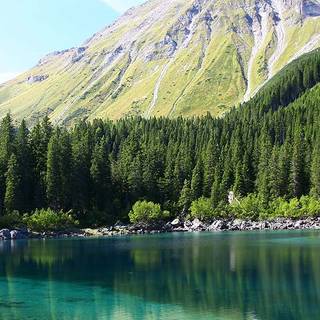 Alpine lake wallpaper