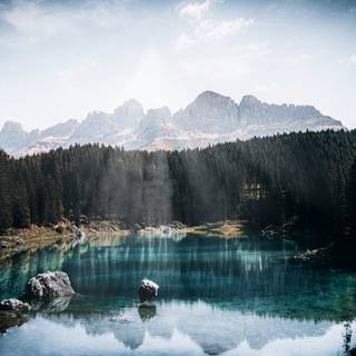 Alpine lake wallpaper