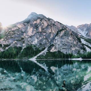 Alpine lake wallpaper