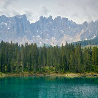 Alpine lake wallpaper