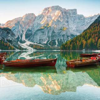 Alpine lake wallpaper