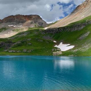Alpine lake wallpaper