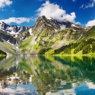 Alpine lake wallpaper