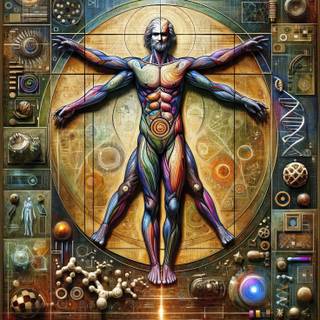 iPhone Vitruvian Man wallpaper