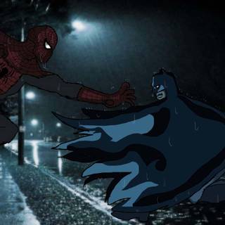 Batman and Spider-Man desktop wallpaper