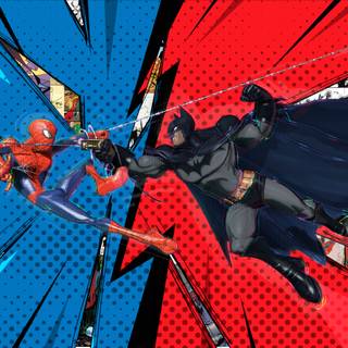 Batman and Spider-Man desktop wallpaper