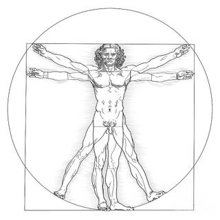 Leonardo Da Vinci Vitruvian Man iPhone wallpaper