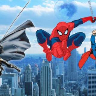 Batman and Spider-Man desktop wallpaper