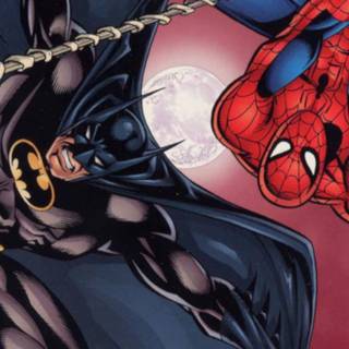 Batman and Spider-Man desktop wallpaper