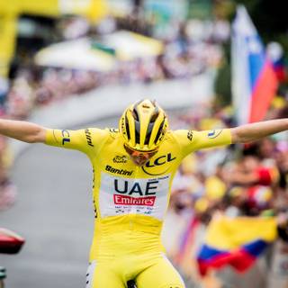 Tadej Pogačar Tour de France 2025 champion wallpaper