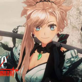 PS5 dark girl anime wallpaper