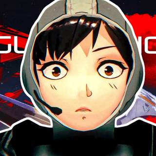 PS5 dark girl anime wallpaper