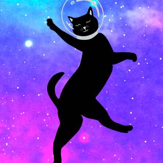 Cosmic cat wallpaper