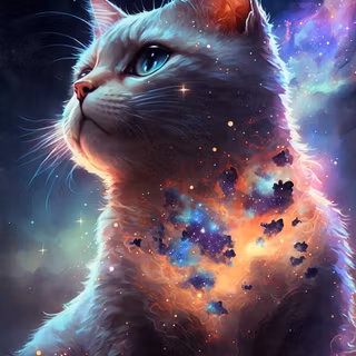 Cosmic cat wallpaper