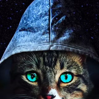 Cosmic cat wallpaper
