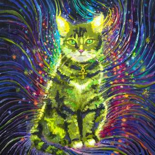 Cosmic cat wallpaper