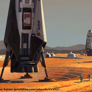 SpaceX Mars wallpaper