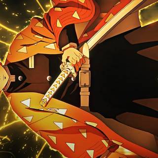 Zenitsu Infinity Castle wallpaper