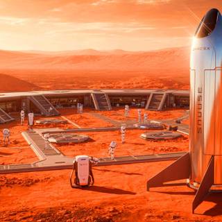 SpaceX Mars wallpaper