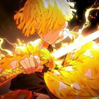 Zenitsu Infinity Castle wallpaper