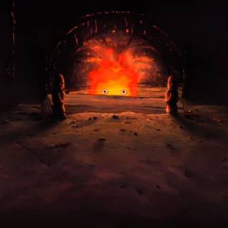 Calcifer 4k wallpaper