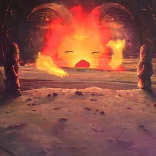 Calcifer 4k wallpaper