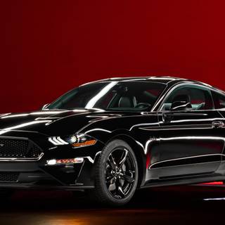 Mustang black 4k wallpaper