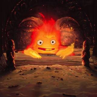 Calcifer 4k wallpaper