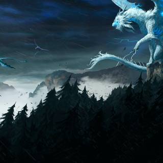 White dragon 4k wallpaper