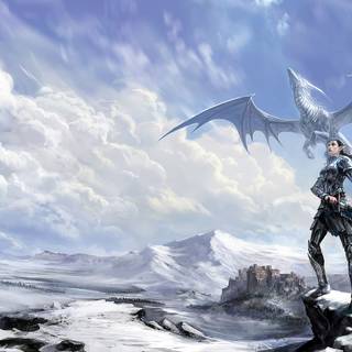 White dragon 4k wallpaper