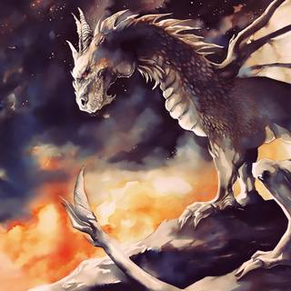 White dragon 4k wallpaper