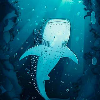 Whale shark iPhone wallpaper