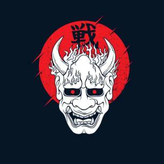 Oni Mask phone wallpaper