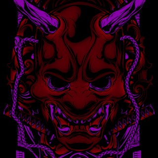 Oni Mask phone wallpaper