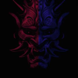 Oni Mask phone wallpaper