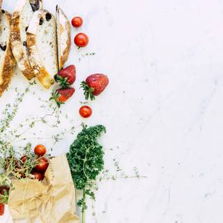 Aesthetic food desktop wallpaper