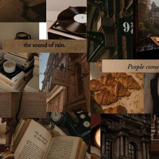 Aesthetic book desktop wallpaper