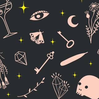 Witch aesthetic desktop wallpaper