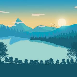 Minimalist nature desktop wallpaper