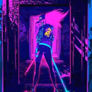 Dark neon anime wallpaper