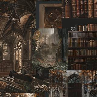 Dark academia mobile wallpaper