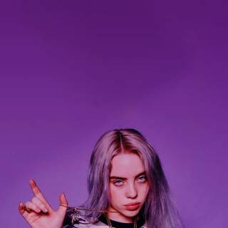 Billie Eilish purple wallpaper