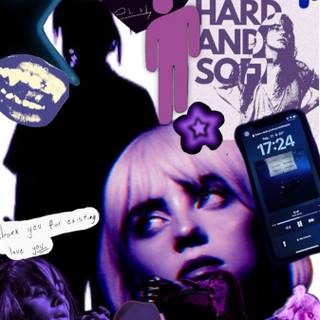Billie Eilish purple wallpaper