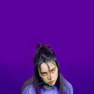 Billie Eilish purple wallpaper