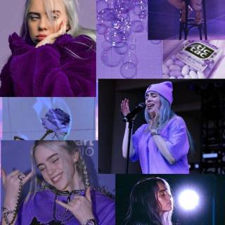 Billie Eilish purple wallpaper