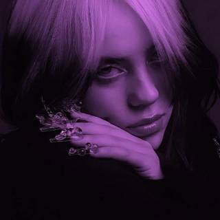 Billie Eilish purple wallpaper