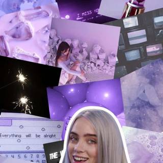 Billie Eilish purple wallpaper